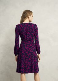 Petite Grace Jersey Dress, Navy Pink, hi-res