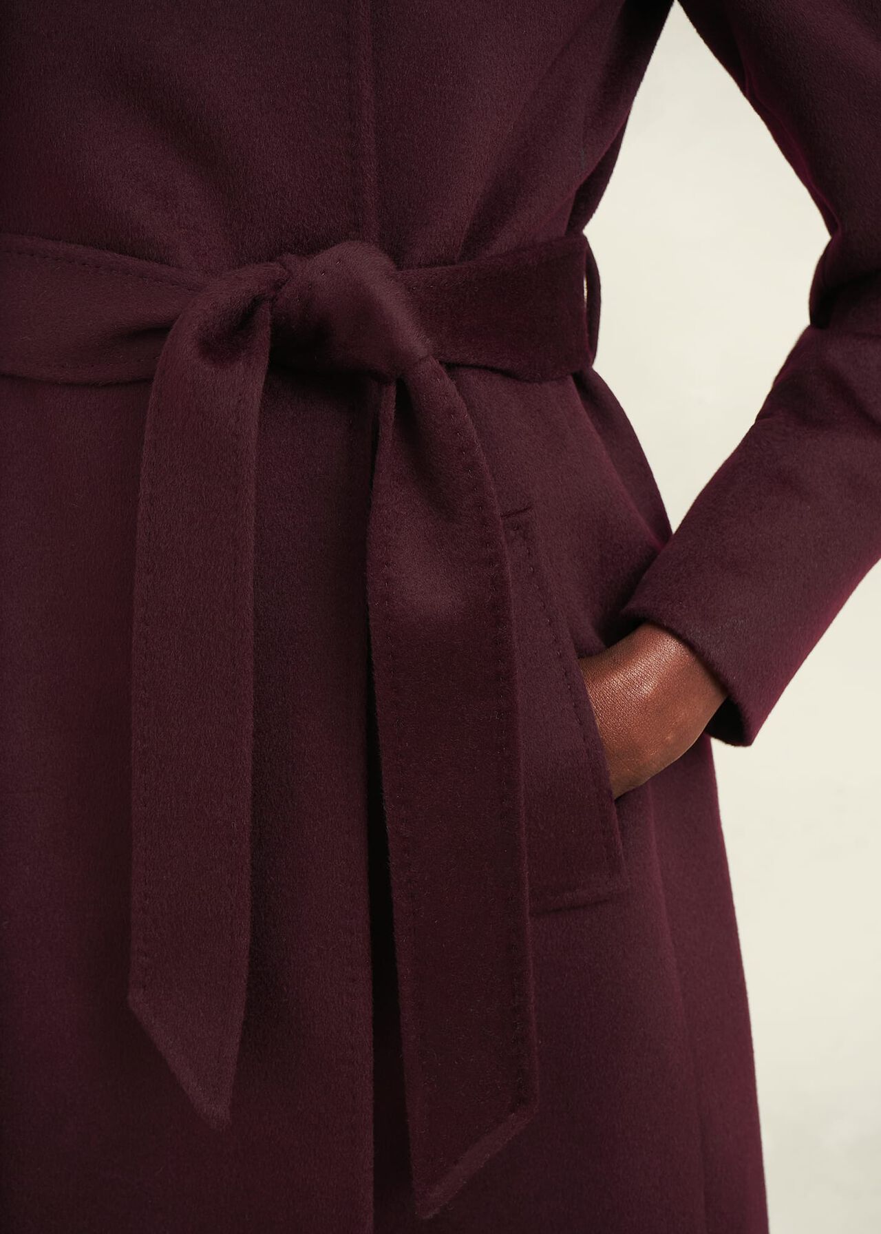 Petite Livia Wool Coat, Malbec Purple, hi-res