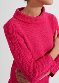 Camilla Cotton Jumper, Sapphire Pink, hi-res