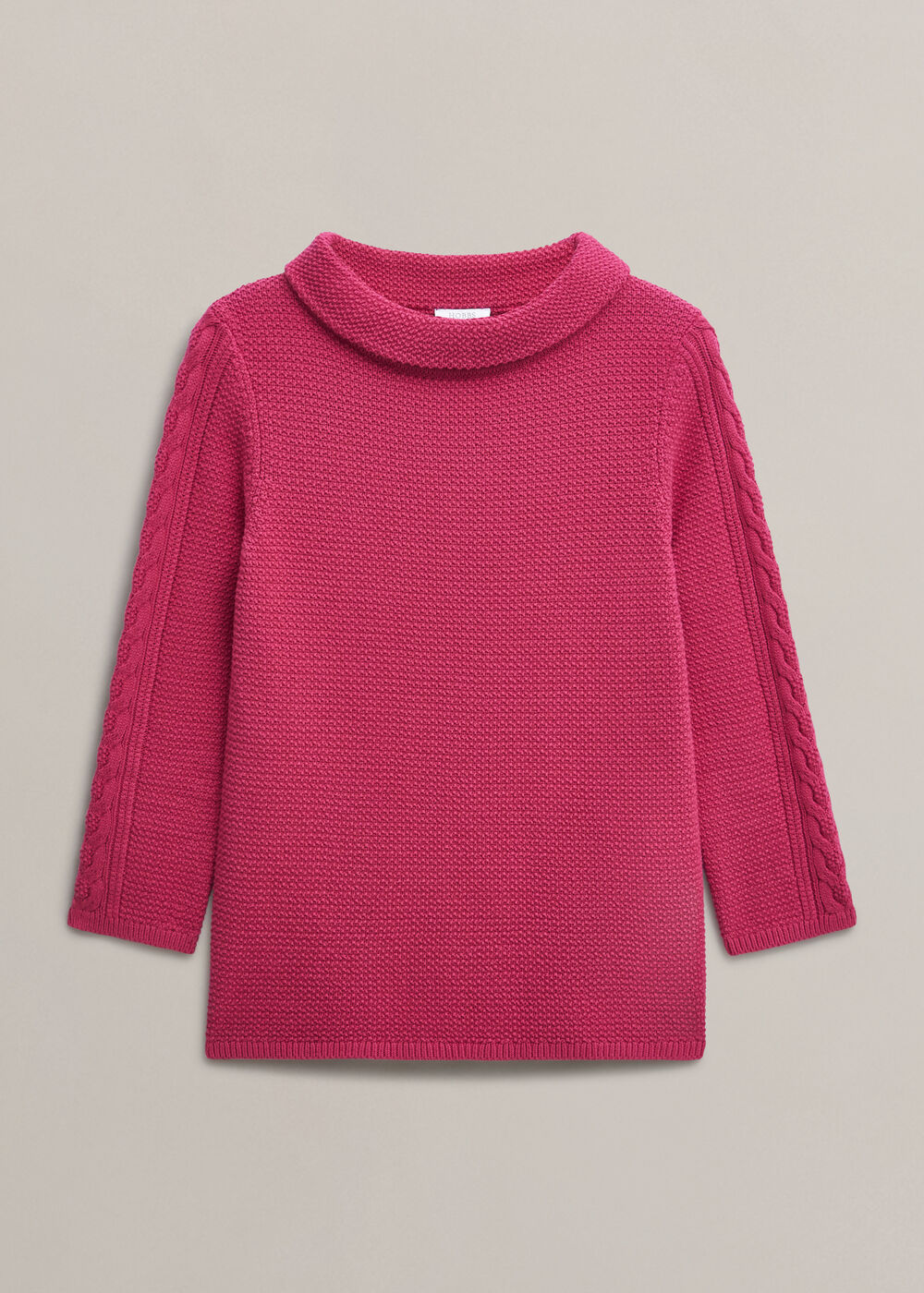 Camilla Cotton Sweater, Soft Berry Pink, hi-res