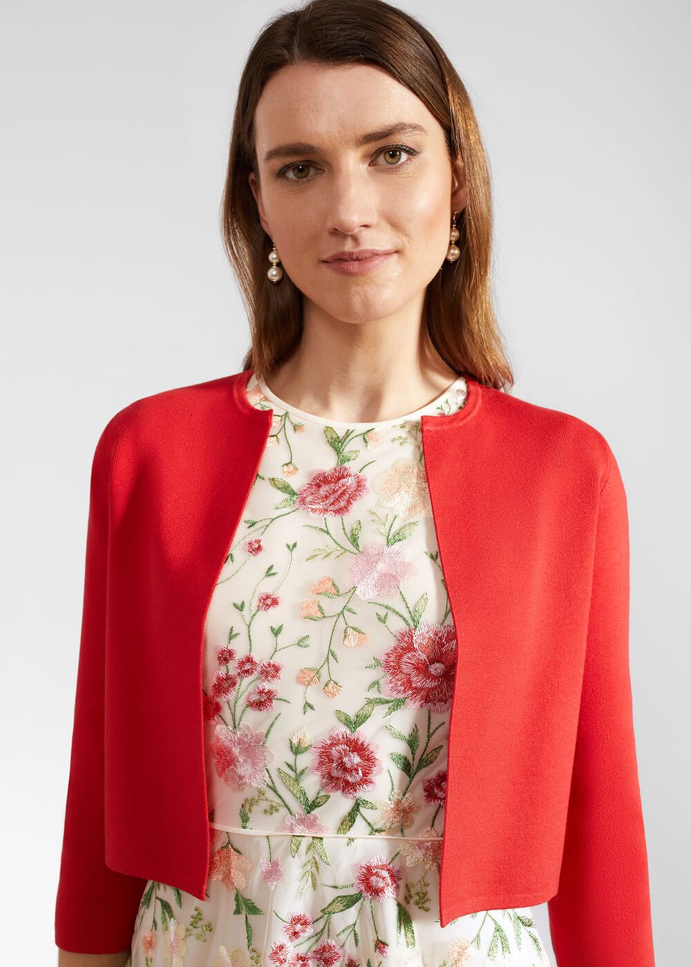 Ella Cardigan, Cherry Red, hi-res