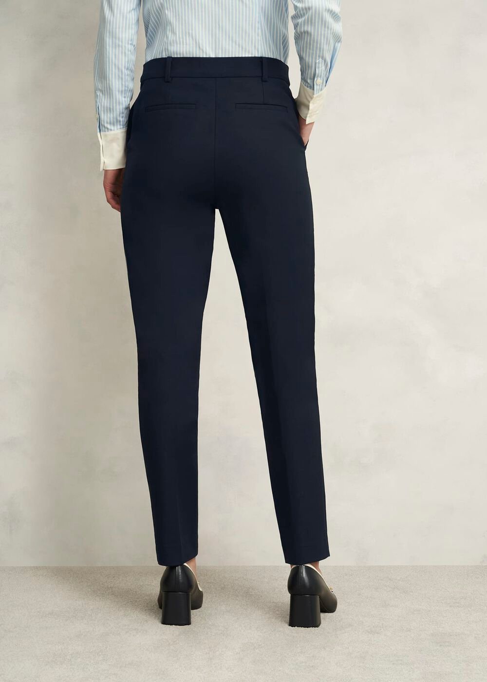 Petite Nicky Tapered Travel Pants, Navy, hi-res