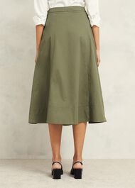 Avril Cotton Skirt, Sage Green, hi-res