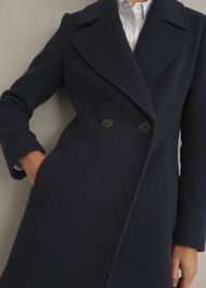 Betsy Cashmere Blend Coat, Navy, hi-res