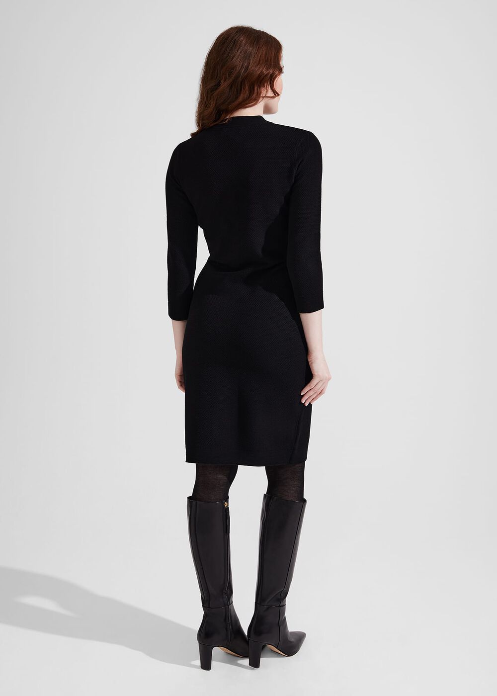 Marlee Knitted Dress, Black, hi-res