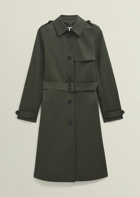 Petite Hallie Shower Resistant Trench Coat