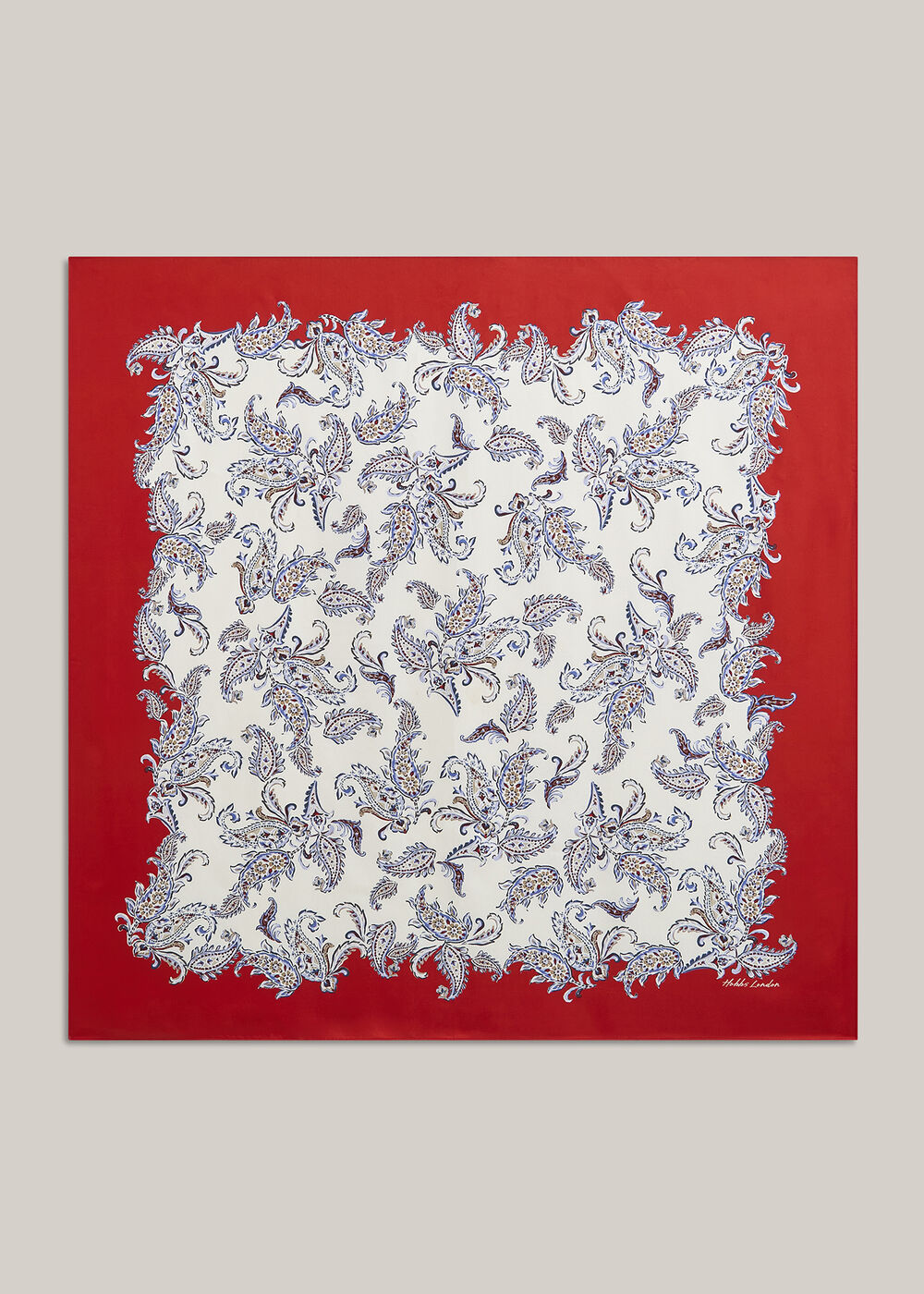 Bria Silk Scarf, Red Multi, hi-res