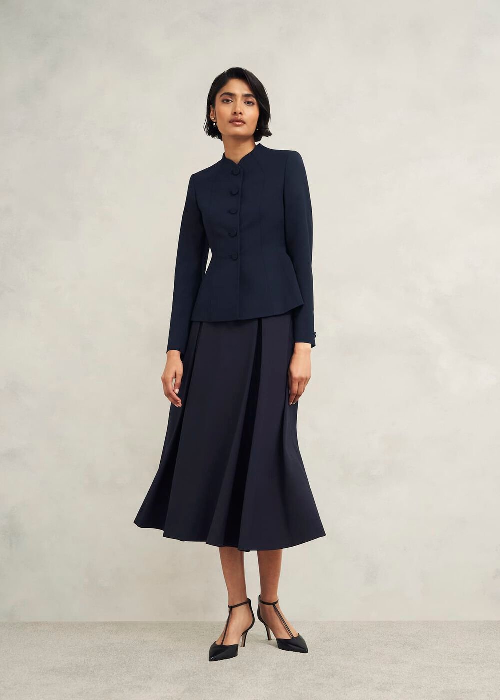 Berkeley Skirt With Wool, Navy, hi-res