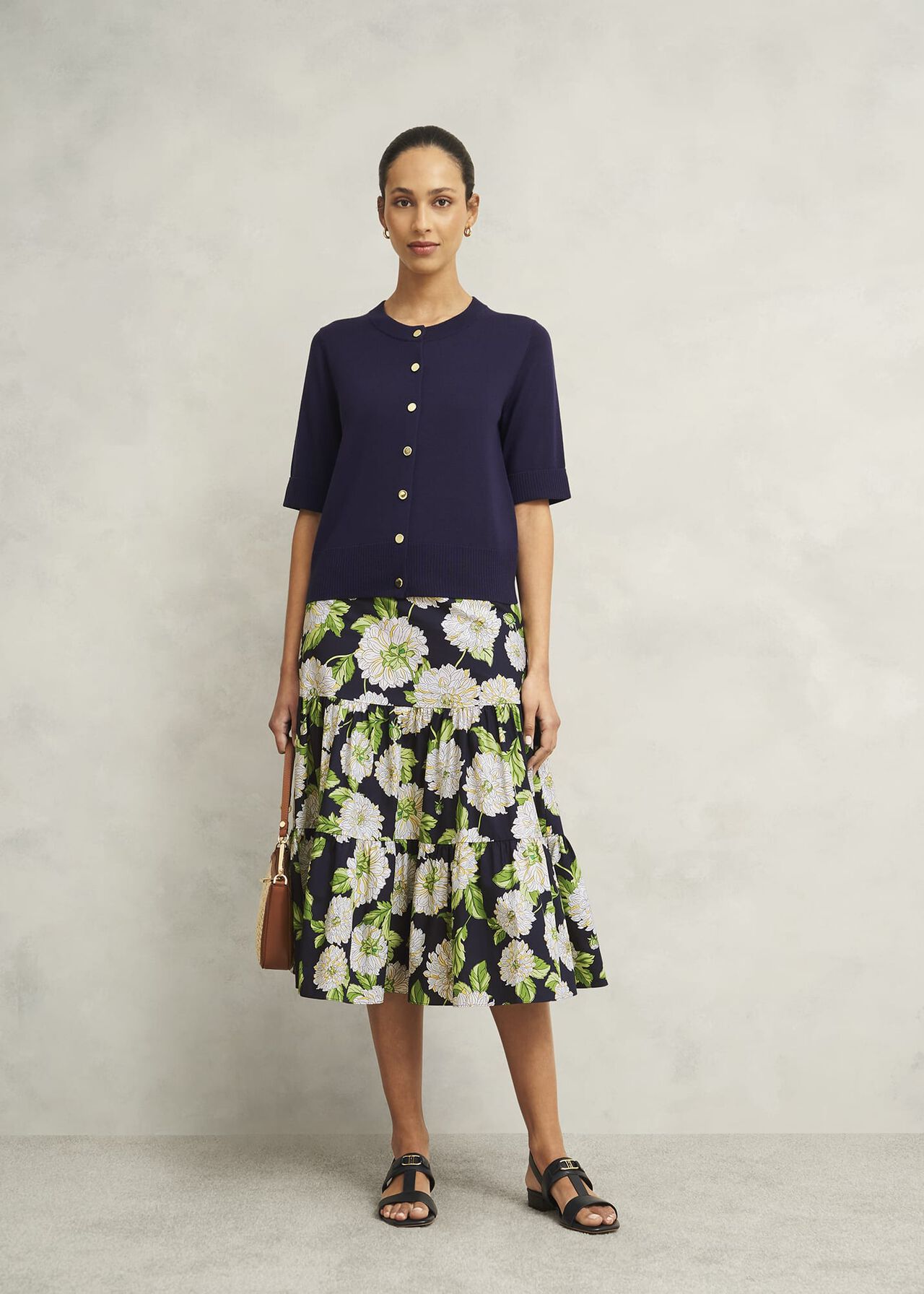 Leanne Cardigan With Wool, True Navy, hi-res