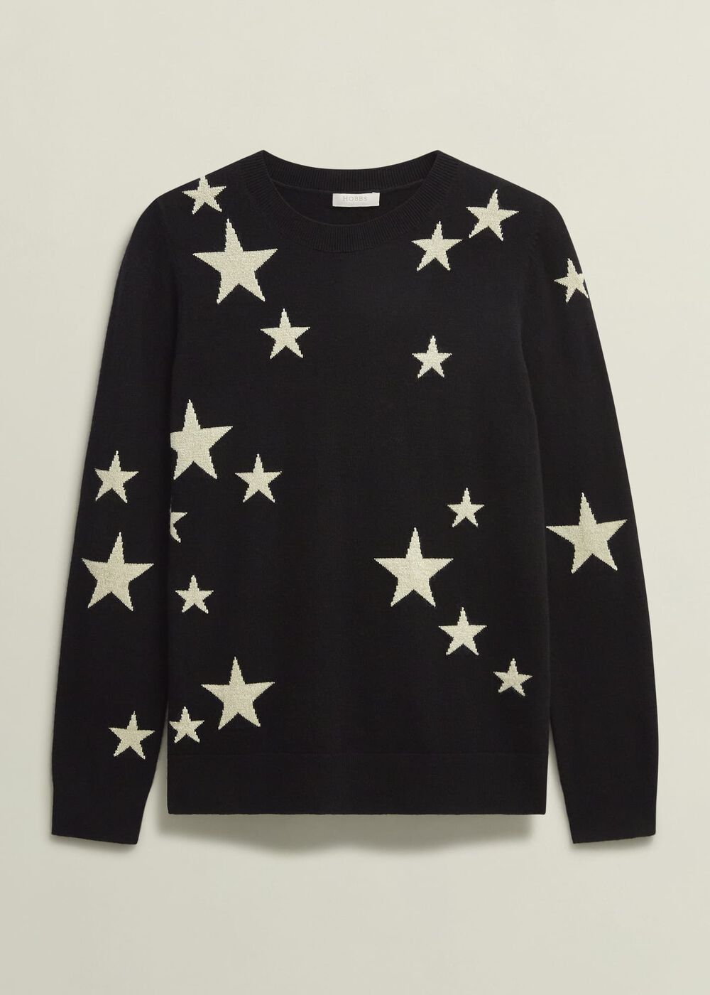 Samira Star Jumper With Cashemre , Black Ivory, hi-res