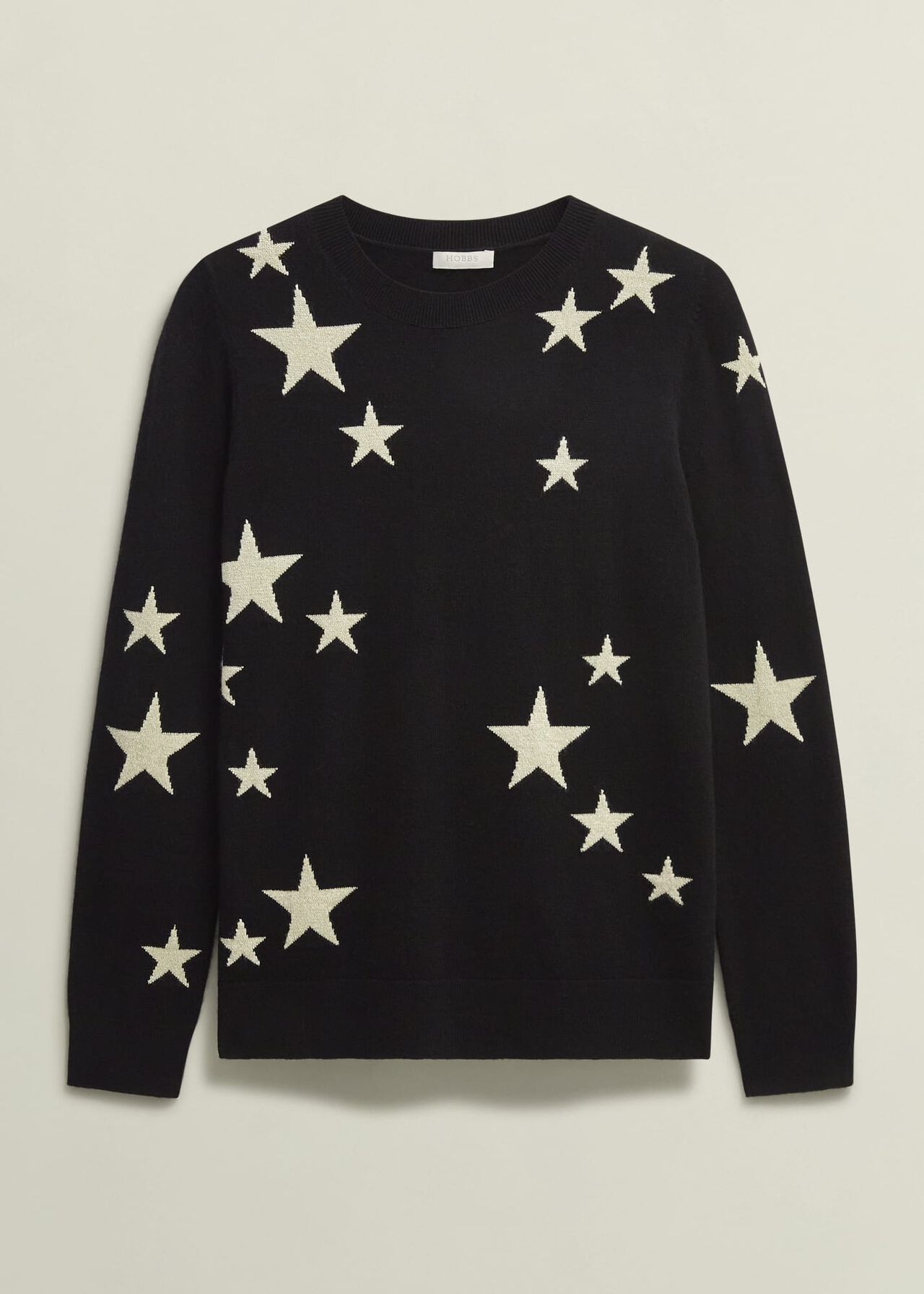 Samira Star Sweater With Cashemre , Black Ivory, hi-res