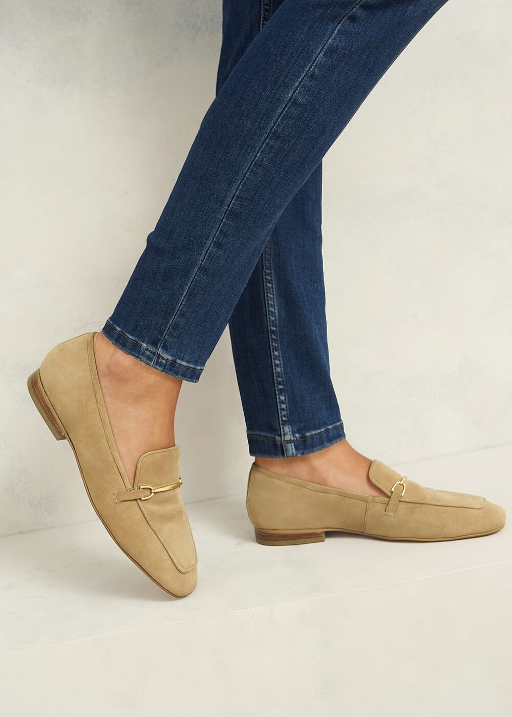 Raegan Suede Loafers, Camel, hi-res