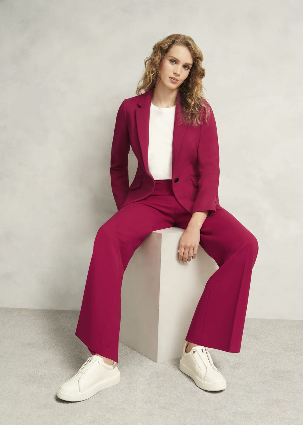 Suki Wide Pants, Hot Magenta, hi-res