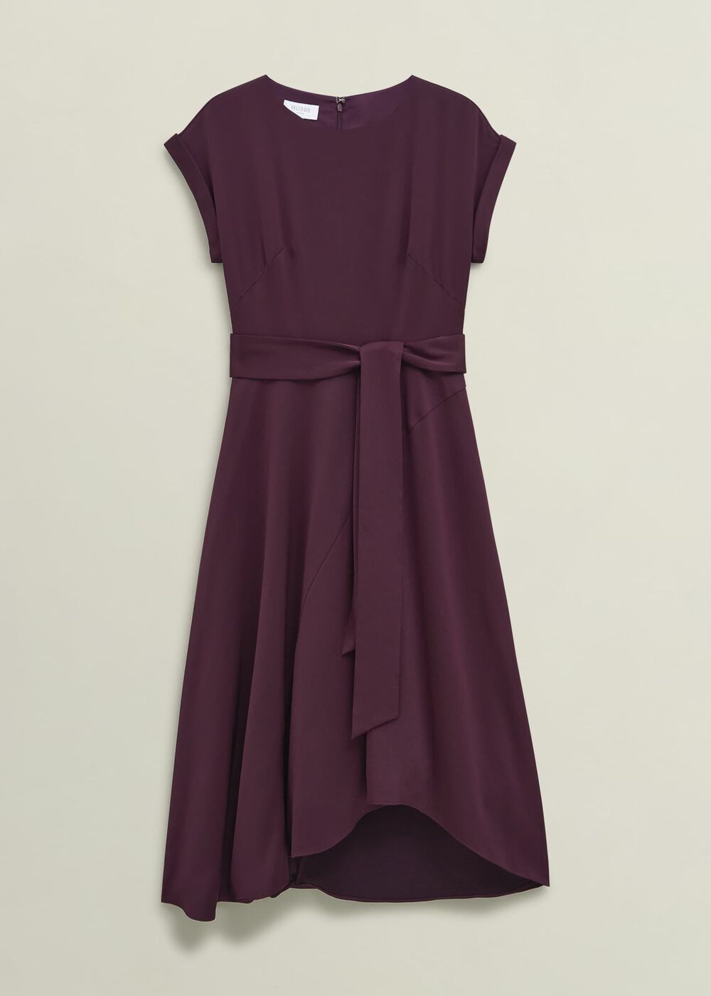 Agnes Tie Dress, Onyx Red, hi-res