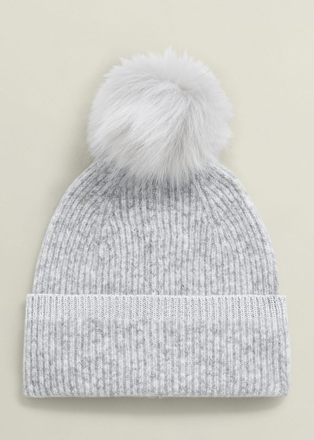 Carys Knit Hat, Light Grey, hi-res