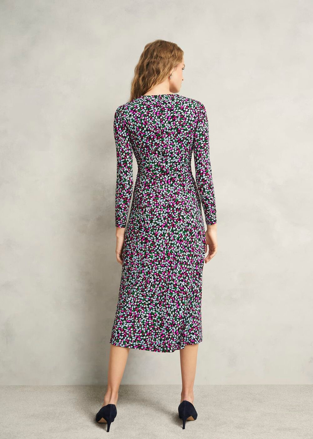 Petite Flo Jersey Dress, Pink Multi, hi-res