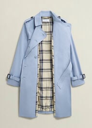 Petite Skylar Shower Resistant Trench Coat, Pale Blue, hi-res