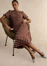 Dorothy Dress, Brown Ivory, hi-res