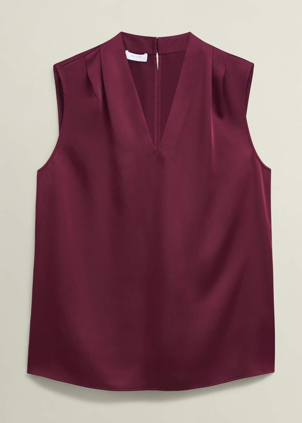 Nina Satin Blouse, Beryl Red, hi-res