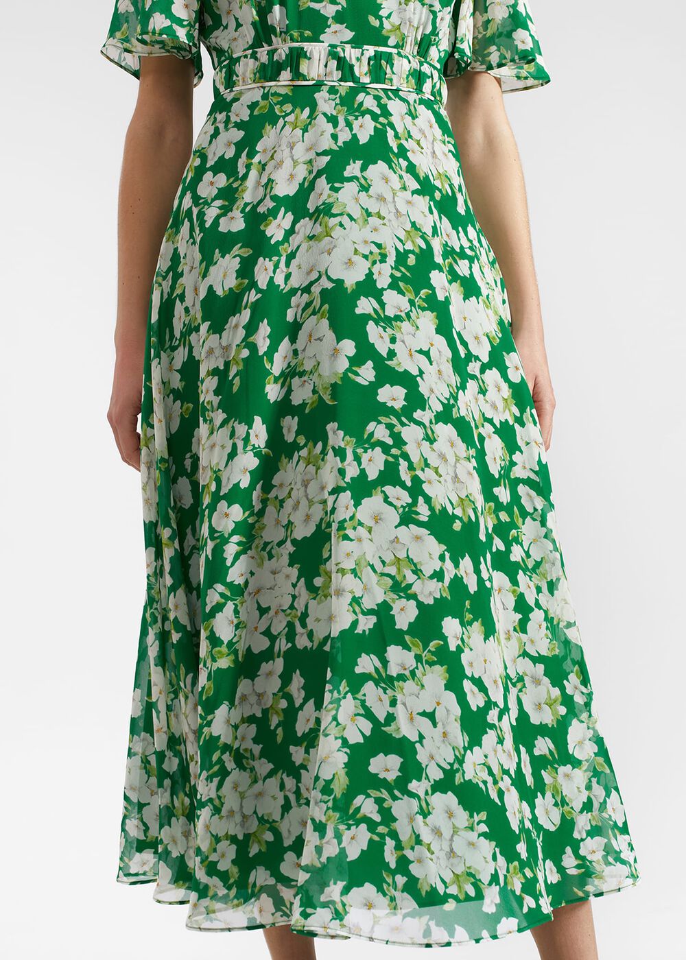 Petite Bronwyn Silk Dress, Green Multi, hi-res