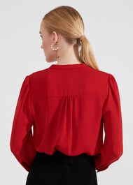 Magnolia Blouse, Currant Red, hi-res