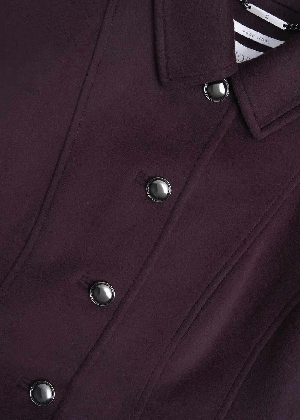 Petite Iona Wool Coat, Malbec Purple, hi-res