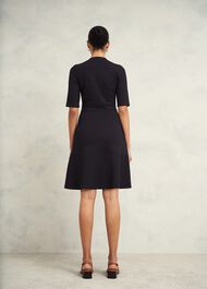 Emilia Ponte Dress, Navy, hi-res