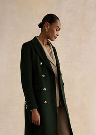 Richmond Wool Maxi Coat, Yew Green, hi-res