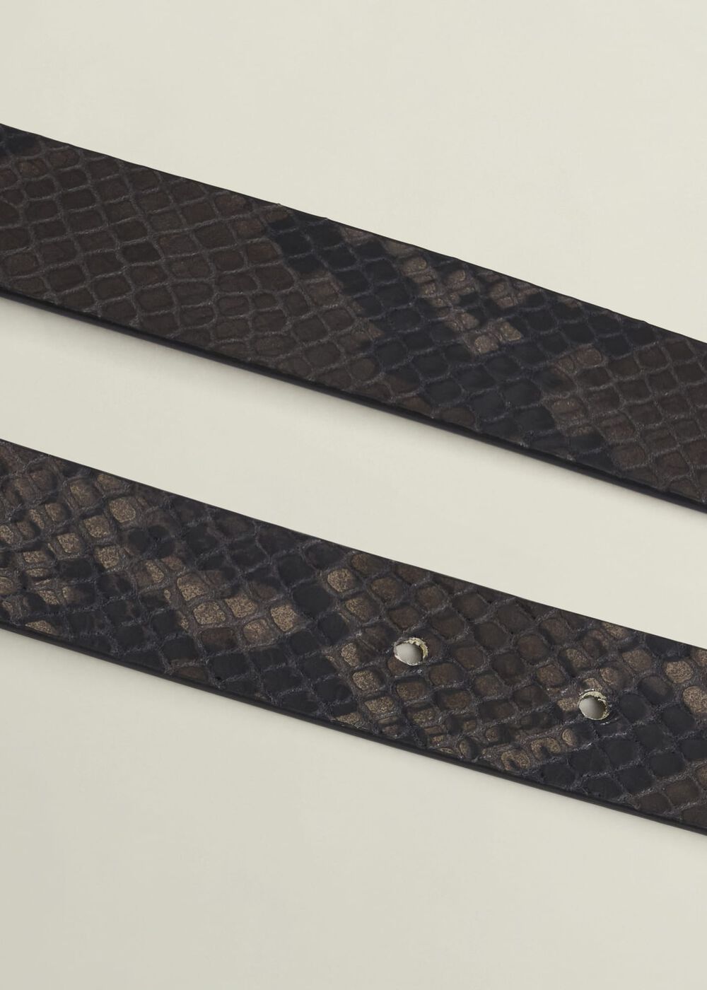 Kiera Leather Belt, Snake Print, hi-res