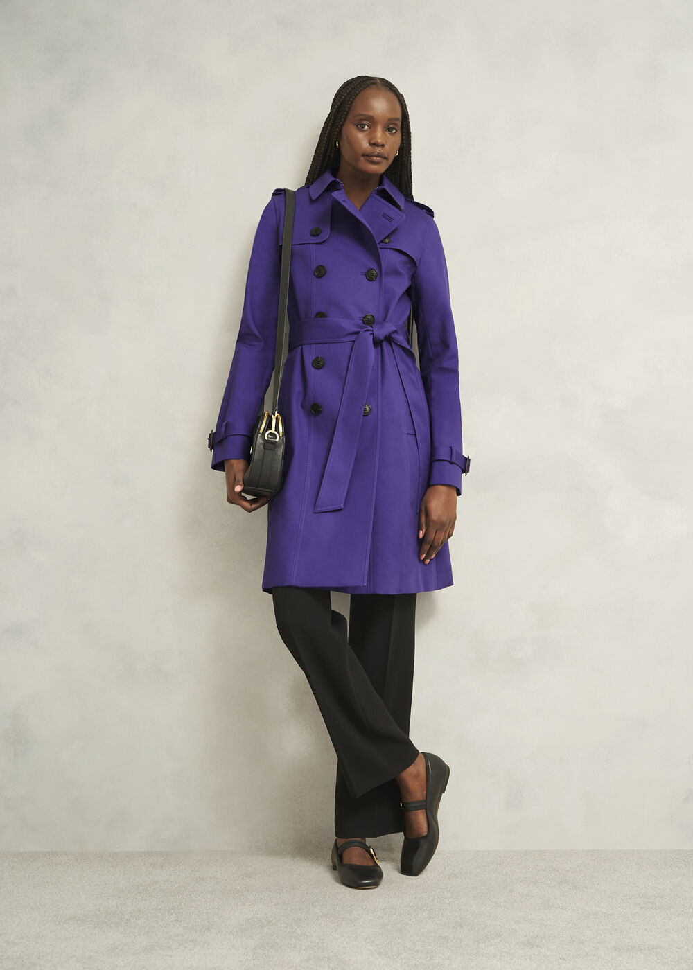 Petite Skylar Shower Resistant Trench Coat, Future Purple, hi-res