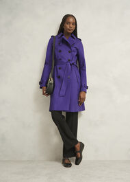 Petite Skylar Shower Resistant Trench Coat, Future Purple, hi-res