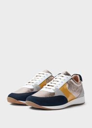Mara Metallic Multi Leather Trainers, Metallic Multi, hi-res
