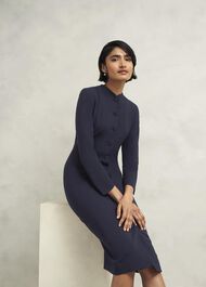 Berkeley Dress With Wool, Navy, hi-res
