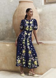 Petite Elva Embroiderd Dress, Midnight Multi, hi-res