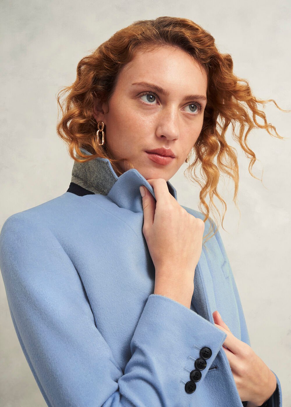Petite Cavendish Wool Coat, Pale Blue, hi-res