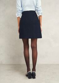 Marie Skirt With Wool, Navy, hi-res