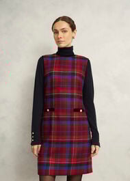 Petite Ingrid Wool Dress, Red Multi, hi-res