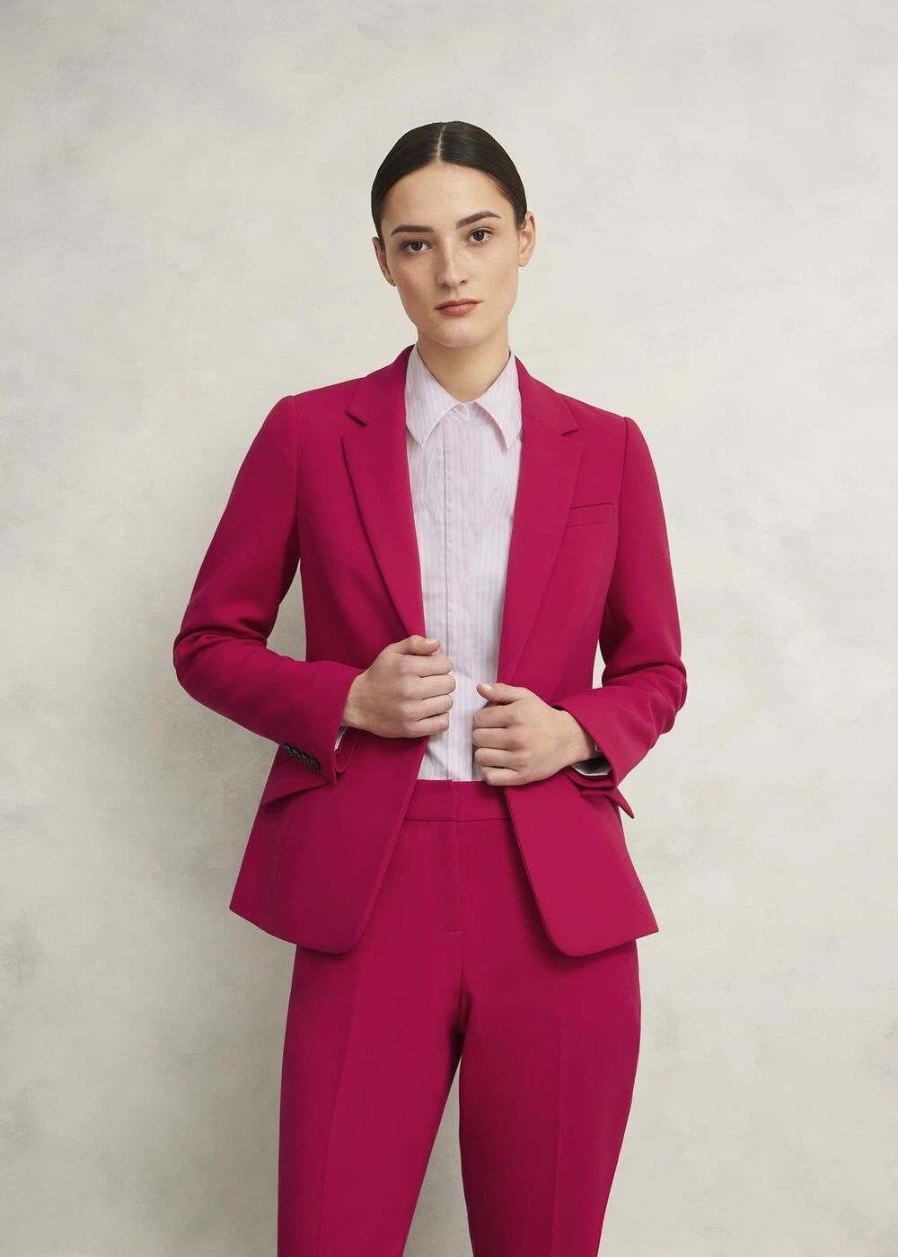 Victoria Cotton Blend Shirt, Pink White, hi-res