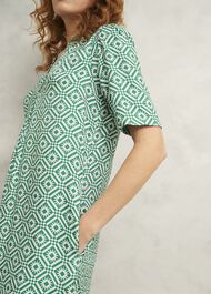 Lucille Dress, Green Ivory, hi-res