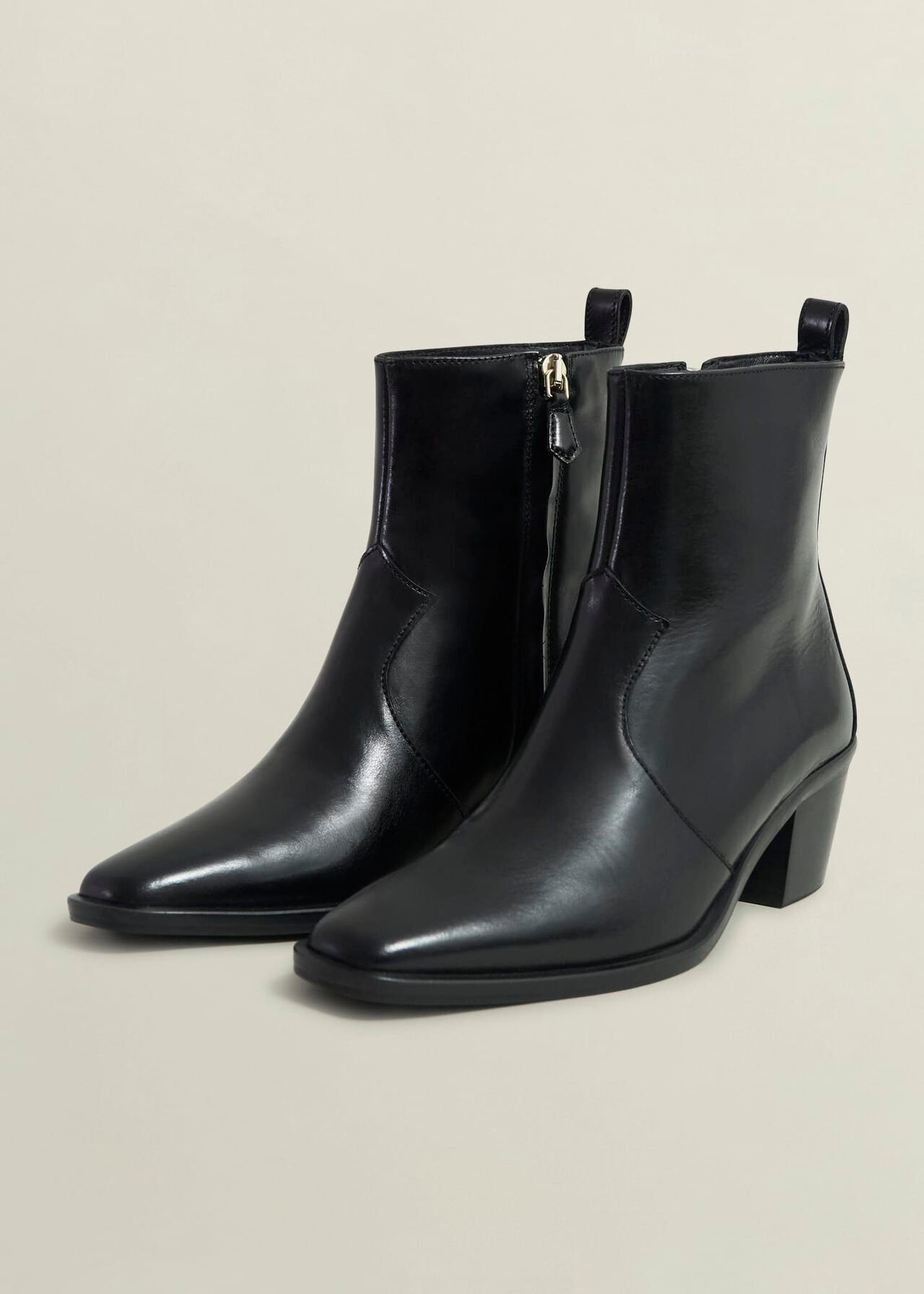 Frankie Western Boots, Black, hi-res