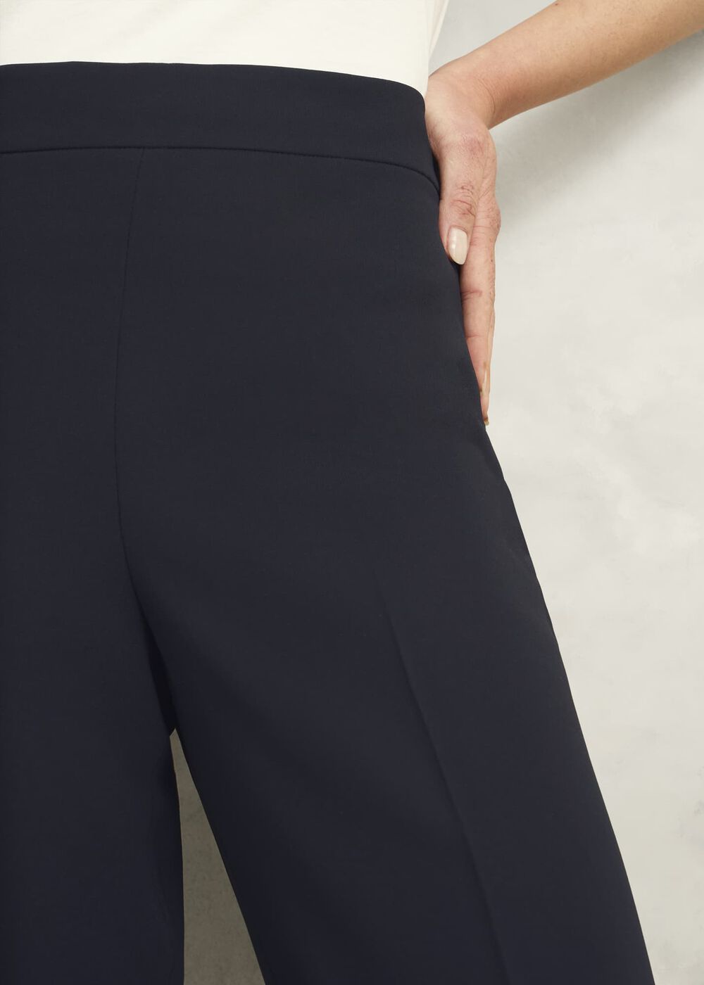 Mel Wide Pants, Navy, hi-res