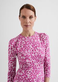 Ami Jersey Dress, Pink Multi, hi-res