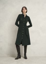 Pricilla Shirt Dress, Rich Green, hi-res