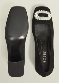 Lexia Jewelled Pumps, Black, hi-res
