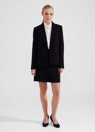 Stevie A Line Skirt, Navy, hi-res