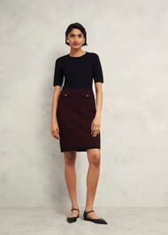 Perrie Knitted Dress, Black Rhubarb, hi-res