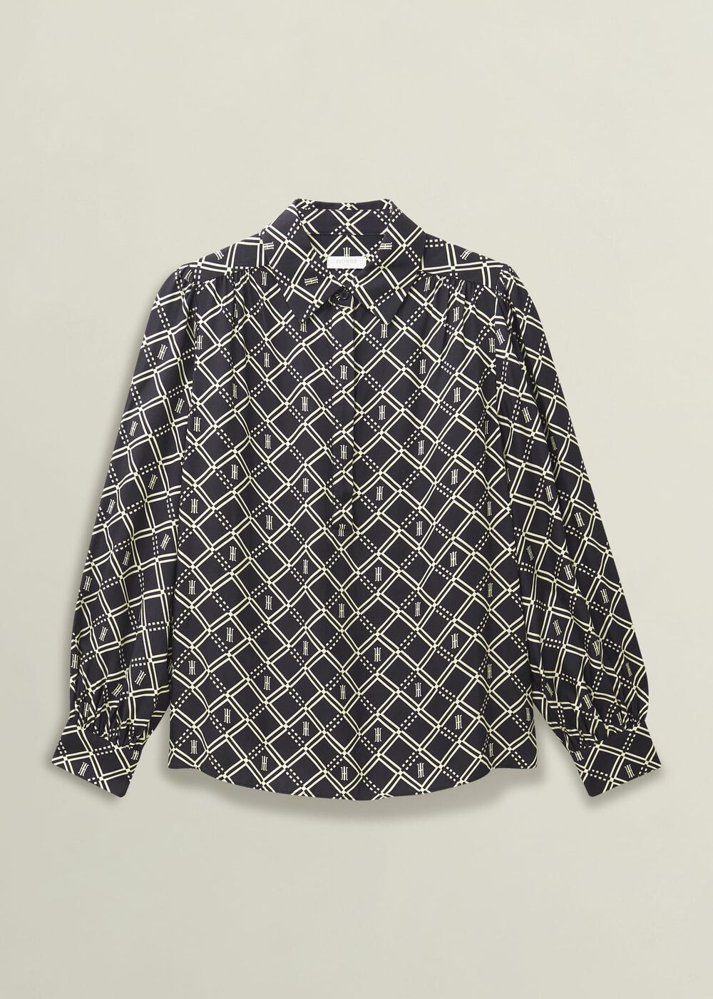 Paulina Blouse, Navy Cream, hi-res