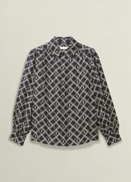 Paulina Blouse, Navy Cream, hi-res