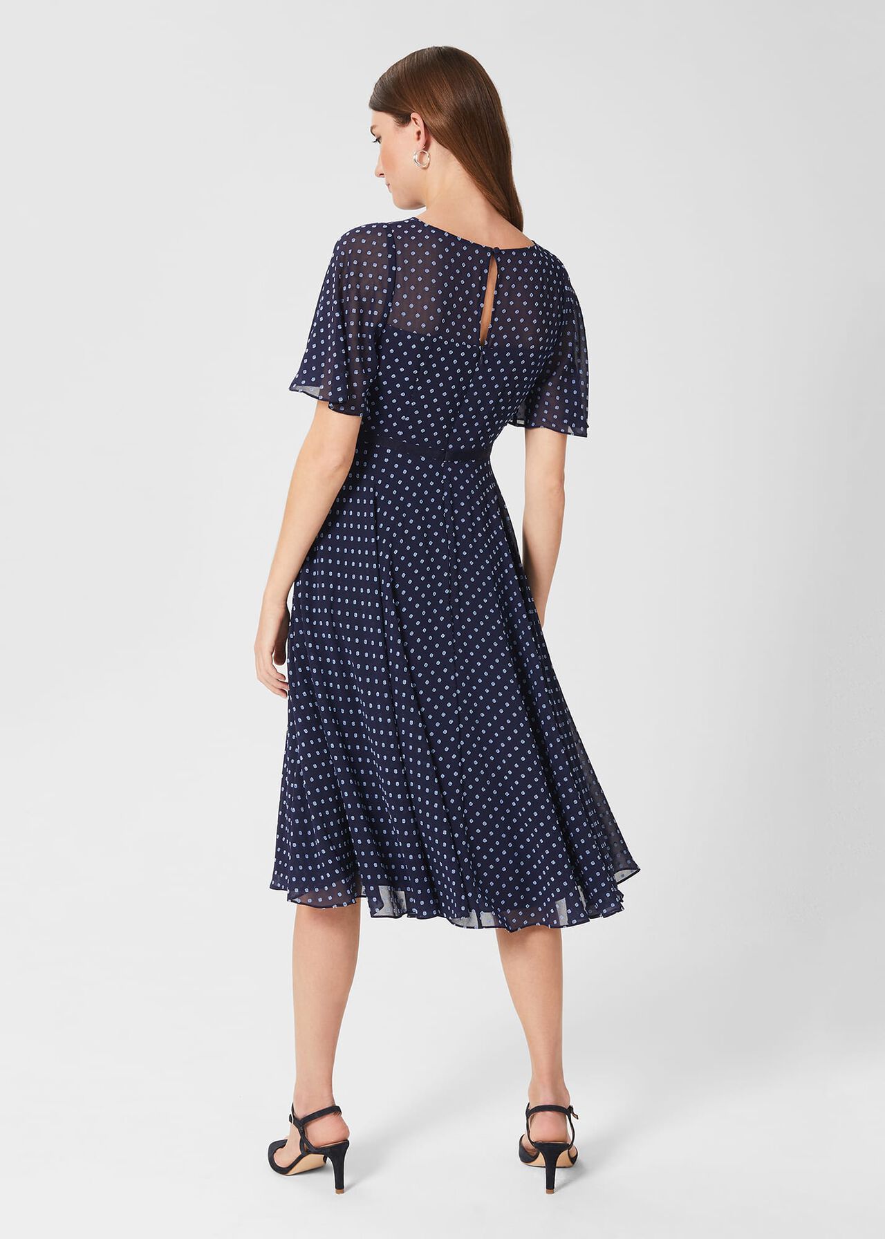 Eleanor Spot Fit And Flare Dress