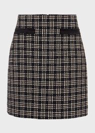 Alexis Tweed Aline Skirt, Black Ivory, hi-res